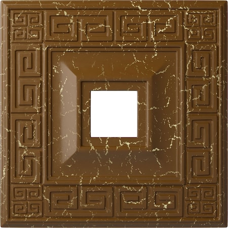 Ekena Millwork Eris Medallion (Canopies up to 9 7/8"), 18"W x 18"H x 3 1/2"ID x 1 1/8"P, Smokey Topaz Crackle CM18ERSTC